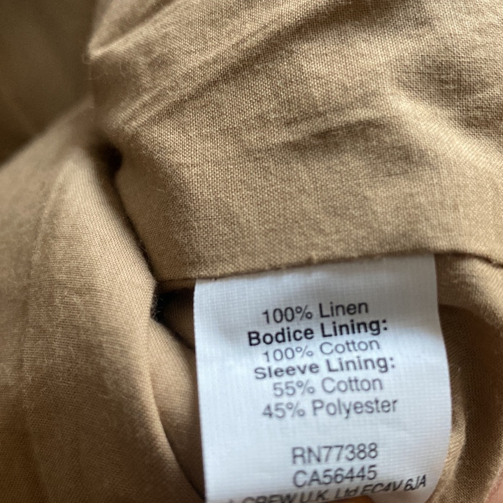 J.Crew Tan Khaki Linen Blend Blazer Size Tall 6 - Picture 4 of 4